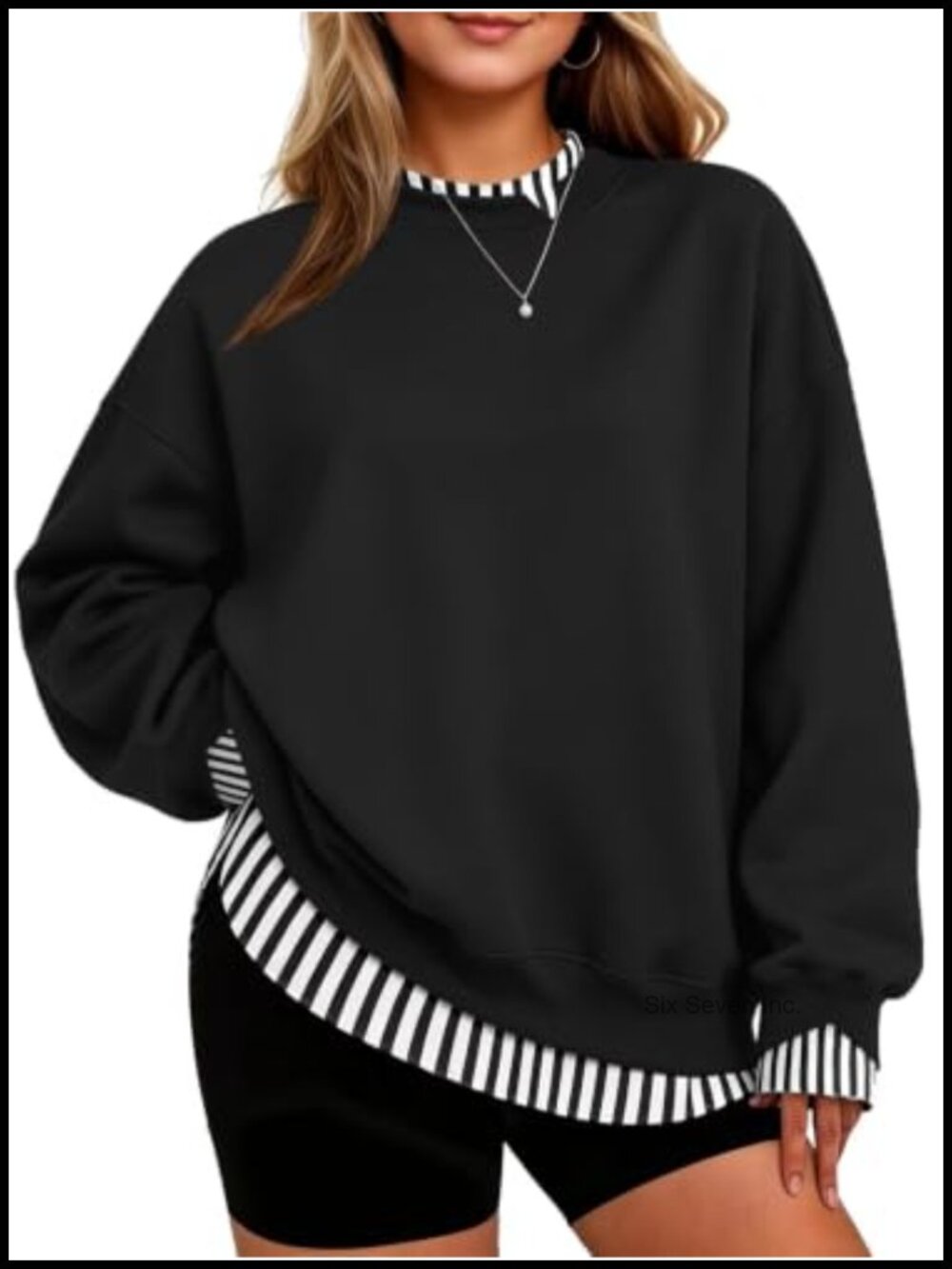 Plus Size Patchwork Long Sleeve Casual Sweatshirt Pullover Top